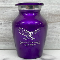 Customer Gallery - Eagle Keepsake Urn - Purple Luster