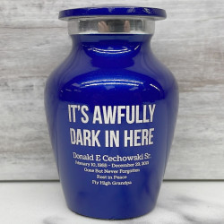 Customer Gallery - It's Awfully Dark In Here Keepsake Urn - Midnight Blue