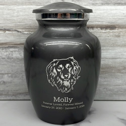 Customer Gallery - Small Dachshund Dog Cremation Urn - Gunmetal Gray