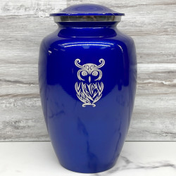 Customer Gallery - Owl Cremation Urn - Midnight Blue