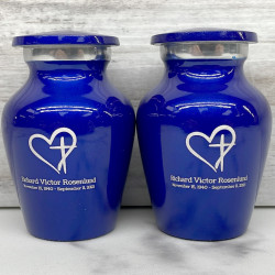 Customer Gallery - Love of Christ Keepsake Urn - Midnight Blue
