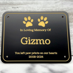 Customer Gallery - DIY Pet Cremation Urn Plate - Black - 3.25" w x 2.5" h