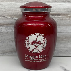 Customer Gallery - Shih Tzu Dog Cremation Urn - Ruby Red