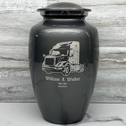 Customer Gallery - Semi Truck II Cremation Urn - Gunmetal Gray