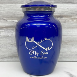 Customer Gallery - My Son Walks With Me Sharing Urn - Midnight Blue