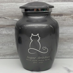 Customer Gallery - Infinite Love Cat Cremation Urn - Gunmetal Gray