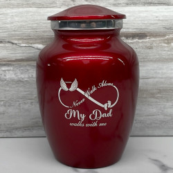 Customer Gallery - My Dad Walks With Me Sharing Urn - Ruby Red