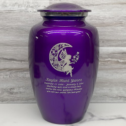 Customer Gallery - Fairy In the Moon Cremation Urn - Purple Luster
