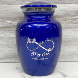 Customer Gallery - My Son Walks With Me Sharing Urn - Midnight Blue