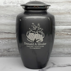 Customer Gallery - Beer Cremation Urn - Gunmetal Gray