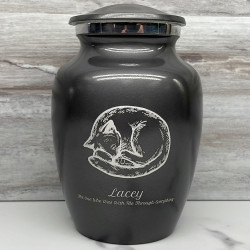 Customer Gallery - Dreaming Kitten Pet Cremation Urn - Gunmetal Gray
