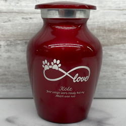 Customer Gallery - Keepsake Infinite Love Pet Cremation Urn - Ruby Red