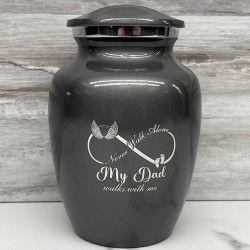 Customer Gallery - My Dad Walks With Me Sharing Urn - Gunmetal Gray