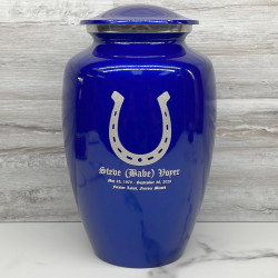 Customer Gallery - Horseshoe Cremation Urn - Midnight Blue
