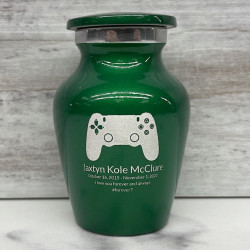 Customer Gallery - Gaming Controller Keepsake Urn - Shamrock Green