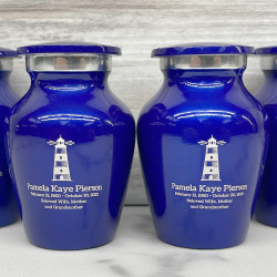 Customer Gallery - Lighthouse Keepsake Urn - Midnight Blue