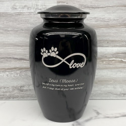 Customer Gallery - Extra Large Infinite Love Pet Cremation Urn - Jet Black
