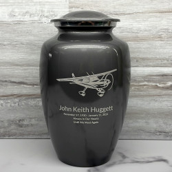 Customer Gallery - Airplane Cremation Urn - Gunmetal Gray