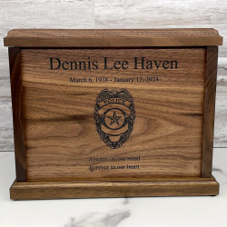 Customer Gallery - Police Cremation Urn - Signature Walnut