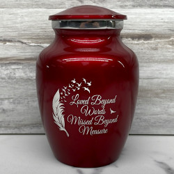 Customer Gallery - Loved Beyond Words Sharing Urn - Ruby Red