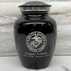Customer Gallery - Marine Corps Sharing Urn - Jet Black
