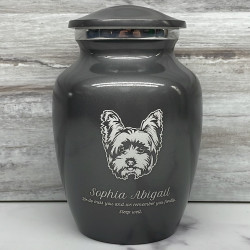 Customer Gallery - Yorkshire Terrier Dog Cremation Urn - Gunmetal Gray