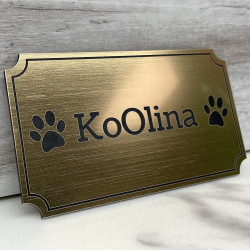 Customer Gallery - DIY Pet Cremation Urn Plate - Brushed Gold - 4" w x 2.25" h