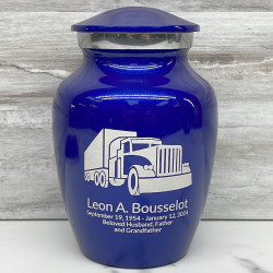 Customer Gallery - Semi Truck Sharing Urn - Midnight Blue