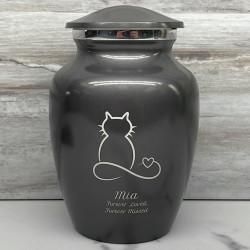 Customer Gallery - Infinite Love Cat Cremation Urn - Gunmetal Gray