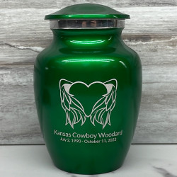 Customer Gallery - Angel Heart Sharing Urn - Shamrock Green