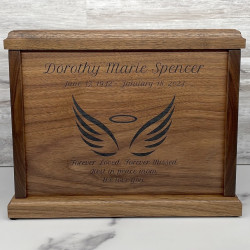 Customer Gallery - Angel Wings Cremation Urn - Signature Walnut