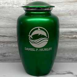Customer Gallery - Dolphin Cremation Urn - Shamrock Green