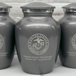 Customer Gallery - Marine Corps Sharing Urn - Gunmetal Gray