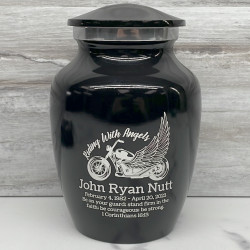 Customer Gallery - Riding with Angels Sharing Urn - Jet Black