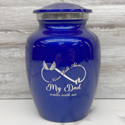 Customer Gallery - My Dad Walks With Me Sharing Urn - Midnight Blue