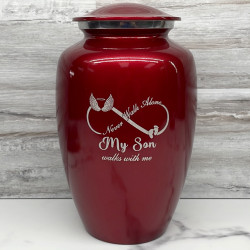 Customer Gallery - My Son Walks With Me Cremation Urn - Ruby Red