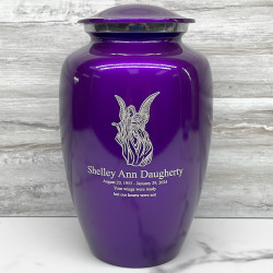 Customer Gallery - Angel Cremation Urn - Purple Luster