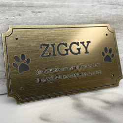 Customer Gallery - DIY Pet Cremation Urn Plate - Brushed Gold - 4" w x 2.25" h