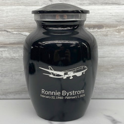 Customer Gallery - Commercial Airplane Sharing Urn - Jet Black