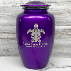 Customer Gallery - Sea Turtle Cremation Urn - Purple Luster