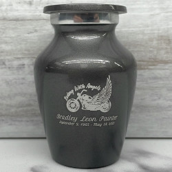 Customer Gallery - Riding with Angels Keepsake Urn - Gunmetal Gray