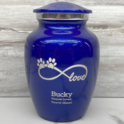 Customer Gallery - Small Infinite Love Pet Cremation Urn - Midnight Blue