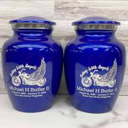 Customer Gallery - Riding with Angels Motorcycle Sharing Urn - Midnight Blue