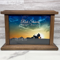 Customer Gallery - Motorcycle II Cremation Urn - Prestige Walnut