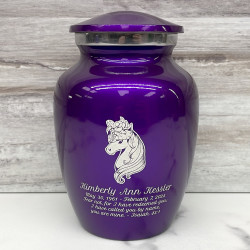 Customer Gallery - Floral Unicorn Sharing Urn - Purple Luster