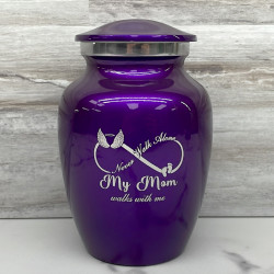 Customer Gallery - My Mom Walks With Me Sharing Urn - Purple Luster