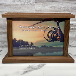 Customer Gallery - Fishing IV Cremation Urn - Prestige Walnut