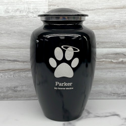 Customer Gallery - Extra Large Angel Paw Pet Cremation Urn - Jet Black