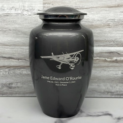 Customer Gallery - Airplane Cremation Urn - Gunmetal Gray