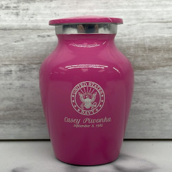 Customer Gallery - Navy Keepsake Urn - Rose Pink